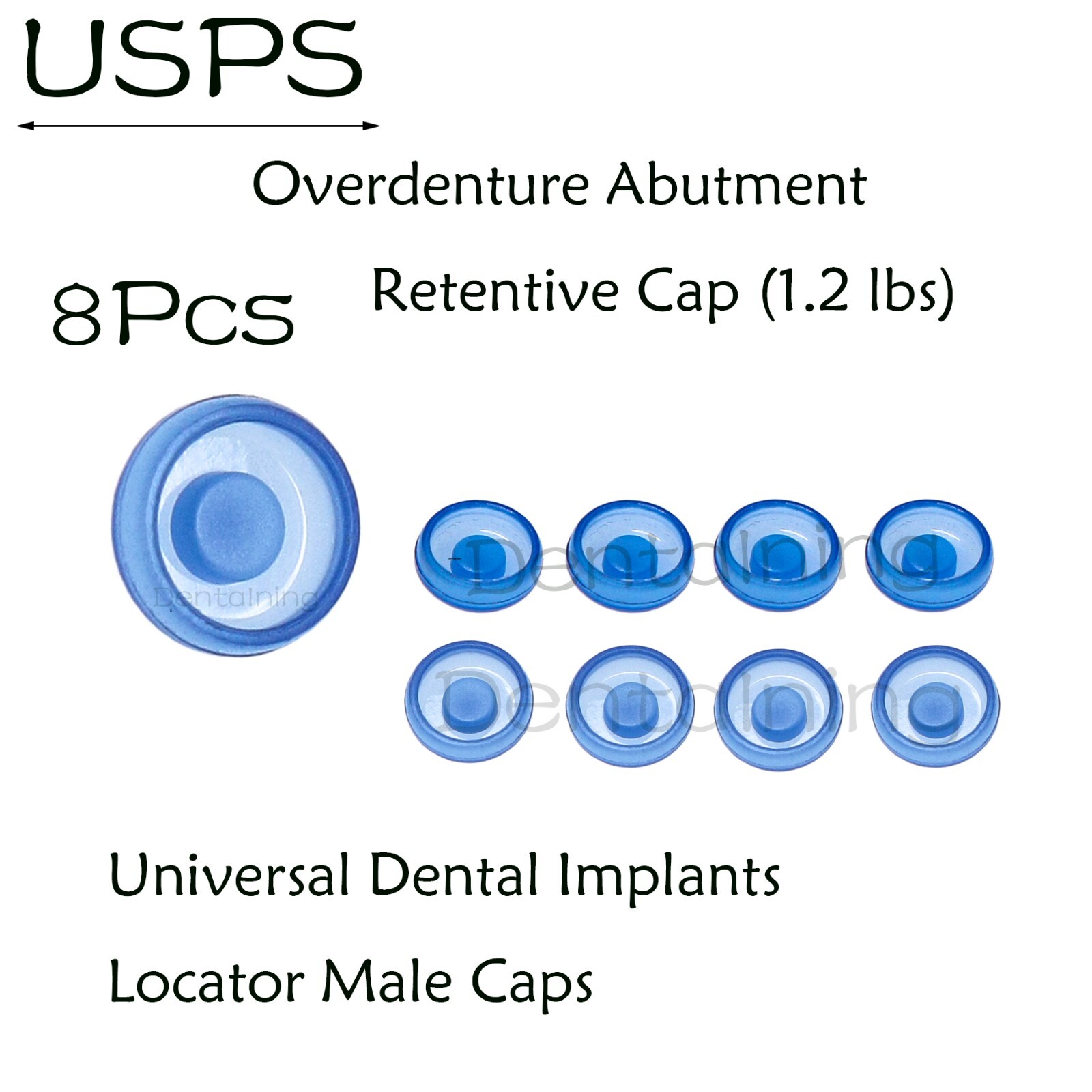 US Dental Universal Locator Overdenture Abutments Retention Caps 1.2/2.4Lbs
