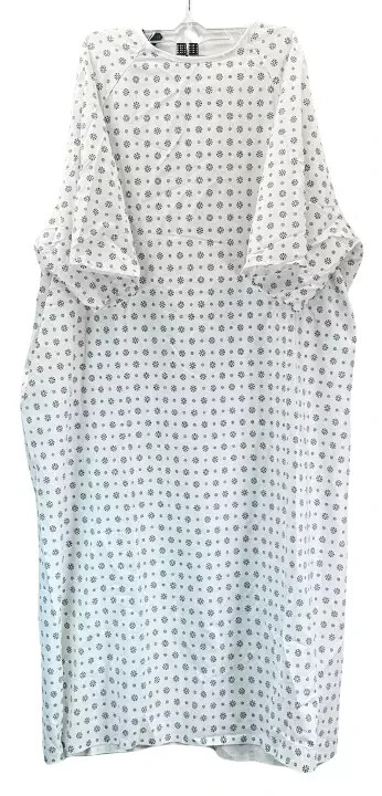 Magnus Care Unisex Nursing Clinics Hospital Cotton blend Patient Gown White O/S