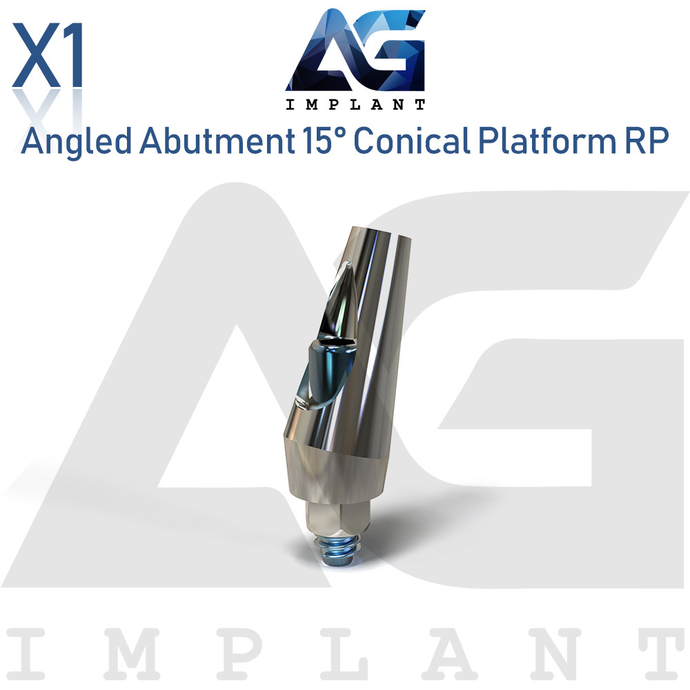 Angled Prosthetic System 15° RP Titanium Conical Connection Hex 2.65mm