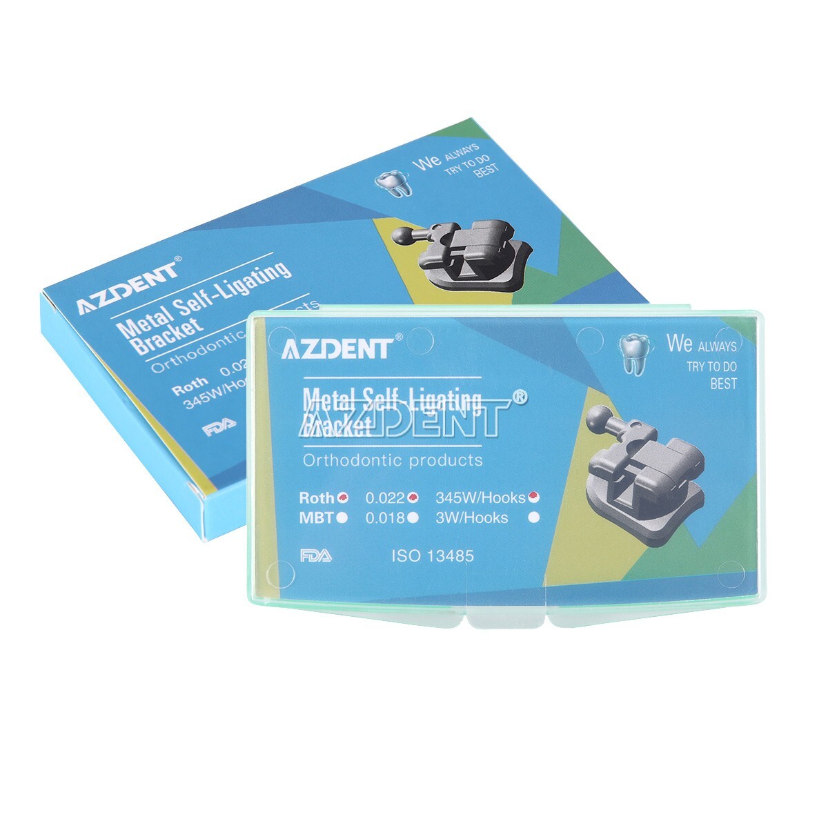 Dental Ortho Brace Brackets Passive Self-Ligating Mini ROTH 0.022 Hooks 345