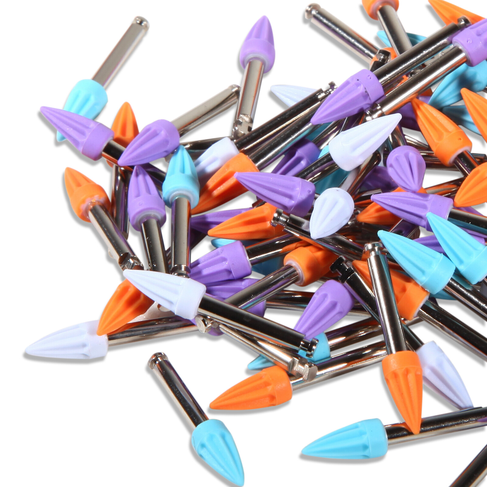 100PCS Prophy Cup Latch Type RUBBER DENTAL TOOTH POLISHING CUP Tapered shape