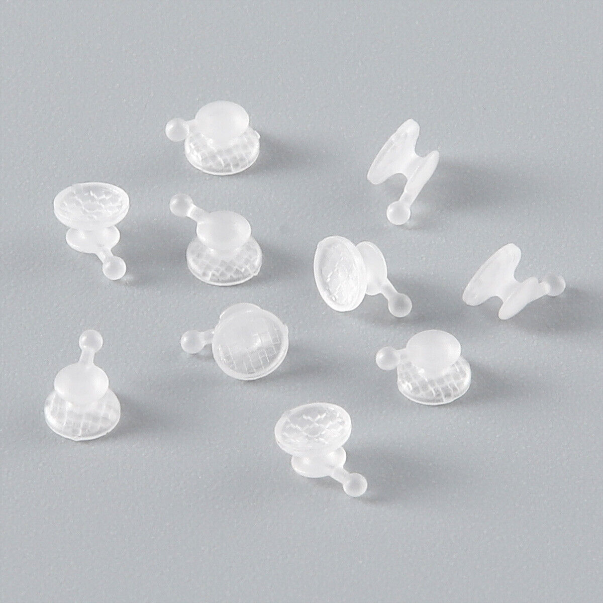 Dental Orthodontic Clear Transparent Ceramic Lingual Button Round Base with hook