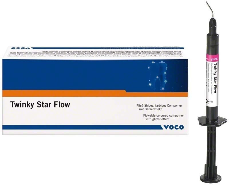 Voco Twinky Star Flow Coloured Light Curing Compomer Glitter Effect (Blue/Pink)