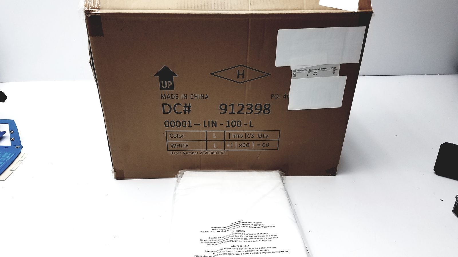 60 Count Medical Isolation Gown Level 2 00001-LIN – 100 – L