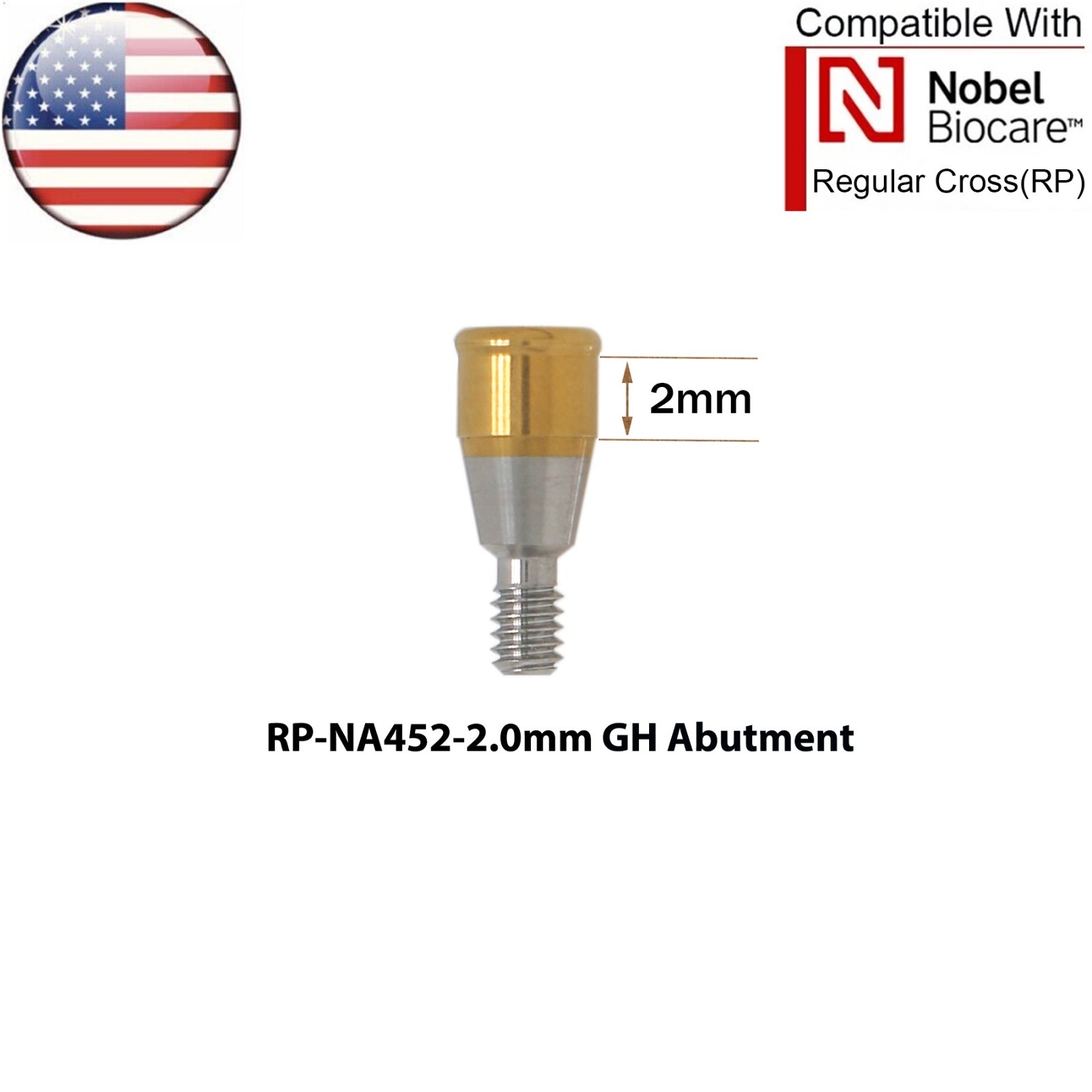 US Fit Nobel Biocare Locator Abutment NP/RP 1-5.0mm Overdenture Male Caps Insert