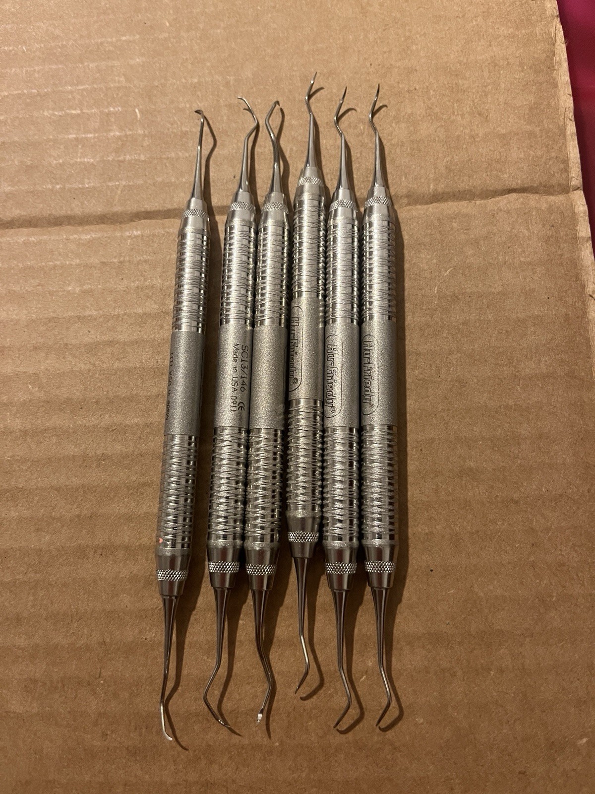 Six Used Dental Gracey Curette SC 13/146 HU FRIEDY