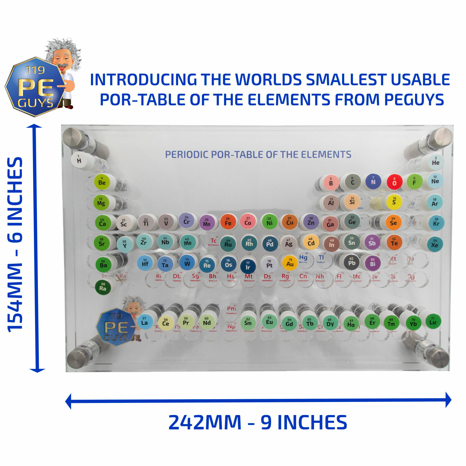 The Periodic Element Sample Small Sealed Bottles Rhodium Iridium Osmium Rhenium