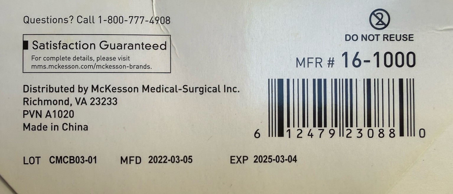 6 Boxes – McKesson Pediatric Face Mask Kid Child Size Pleated 75 Per Box 16-1000