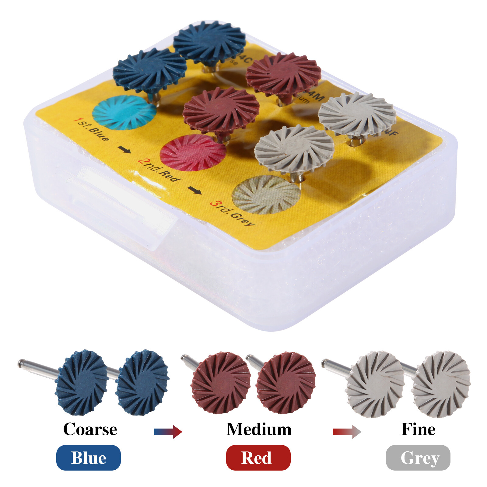 1-5Boxes Dental Polish Kit Composite Resin Polishing Disc Spiral Polish Wheel po