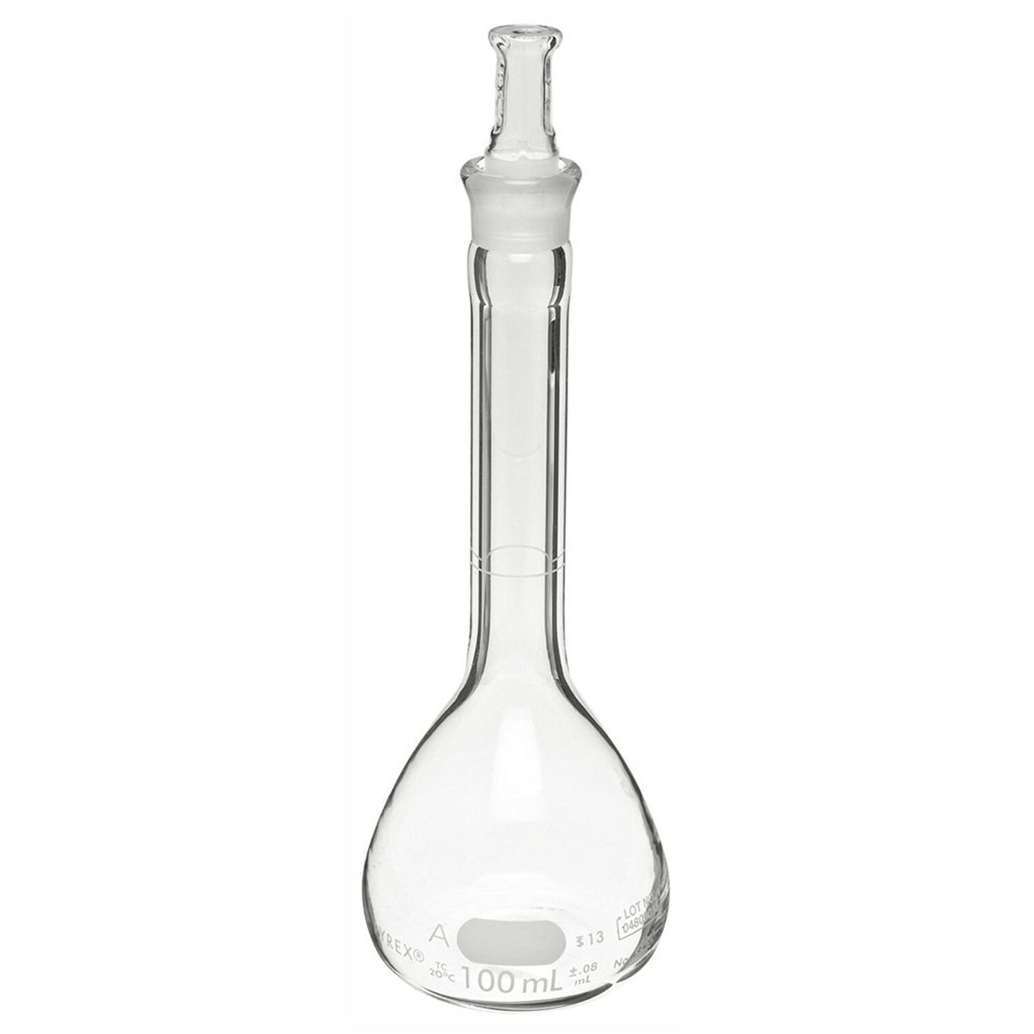 Pyrex #5640-200,200mL Class A Volumetric Flasks w/ Stopper (Single)