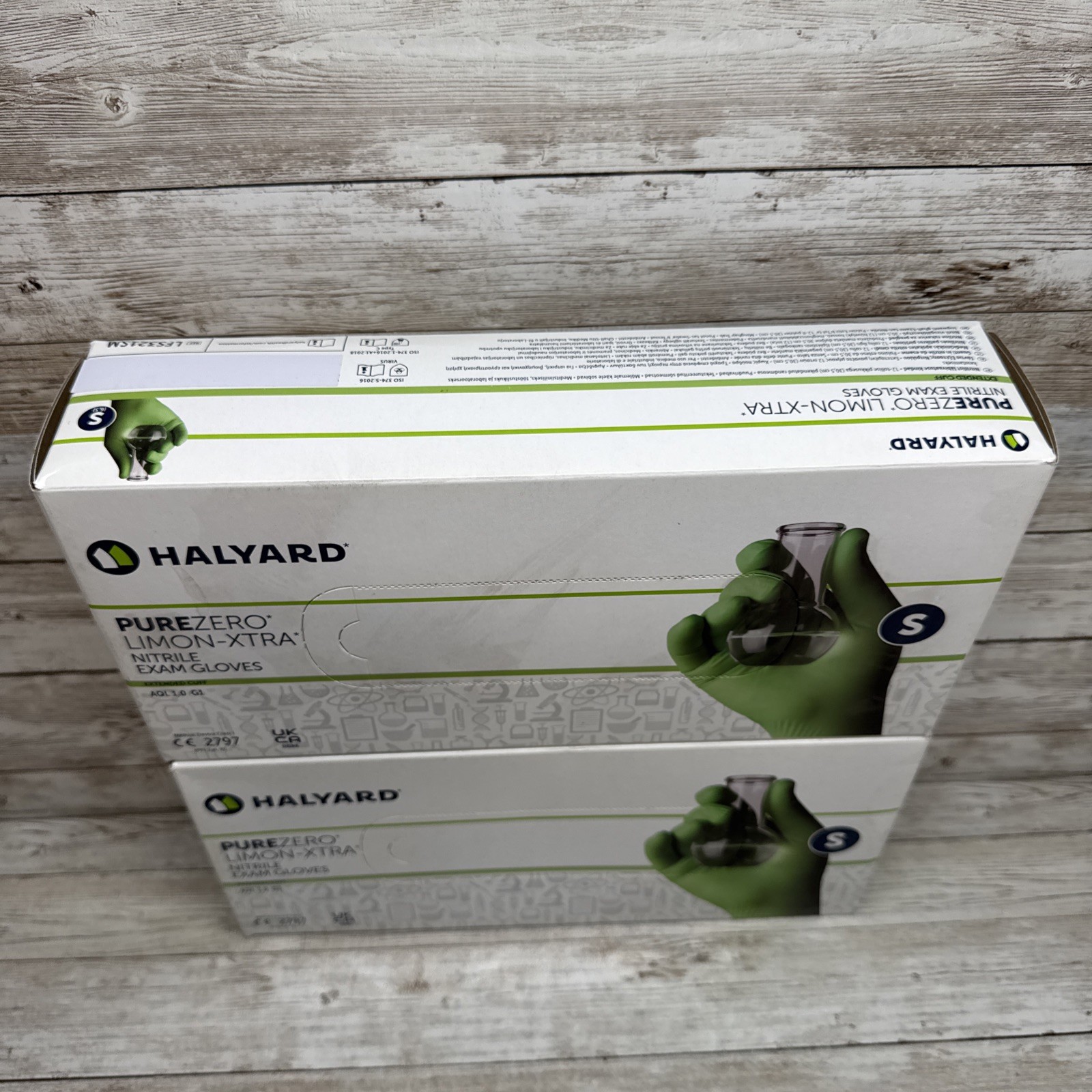 HALYARD PUREZERO LIMON-XTRA Nitrile Exam Gloves *2 Boxes* Size: SMALL *See Date*