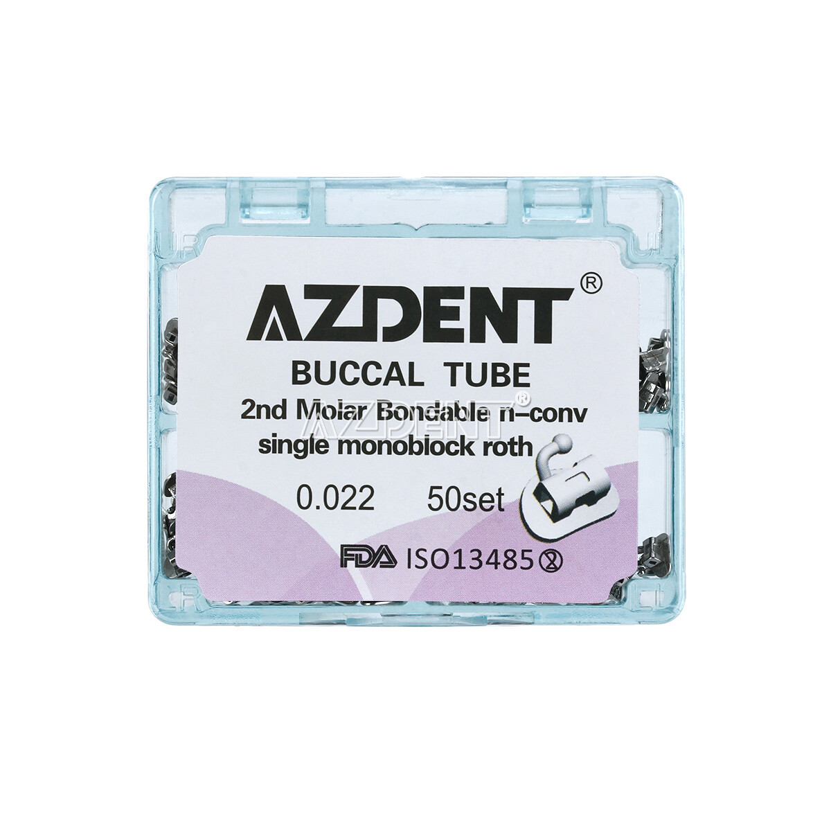 AZDENT Dental Ortho Buccal Tube 1st 2nd Roth18/022 Bondable Inblock /Split Weld