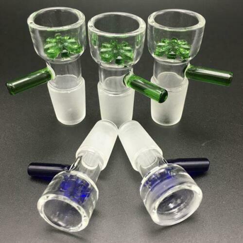 14mm 2 Inch Star Screen Glass Slide Bowl – Green Blue Clear