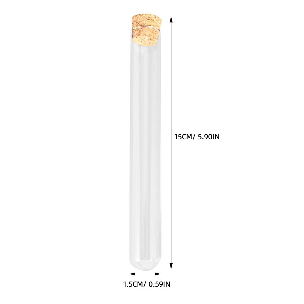 10-100x 20ml Glass Test Tubes With Cork Candy Party Wedding Reusable