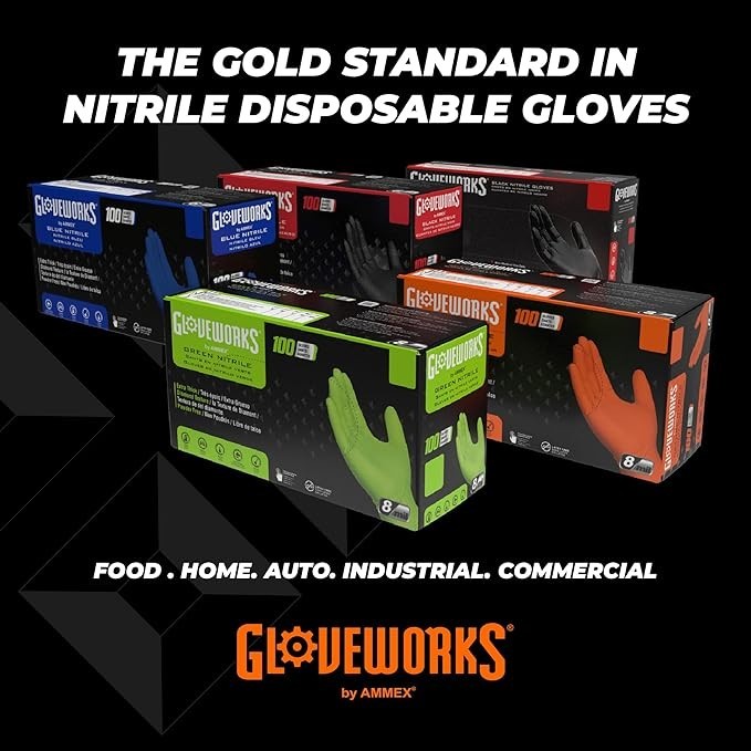 gloveworks orange xl nitrile GWON48100