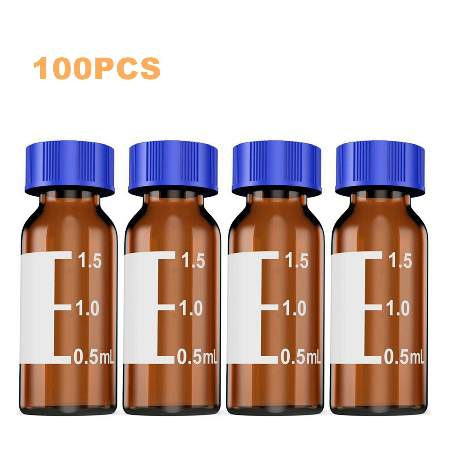 5000x Amber 2mL Autosampler HPLC Vials 9-425 Screw Cap Sample Storage Graduation