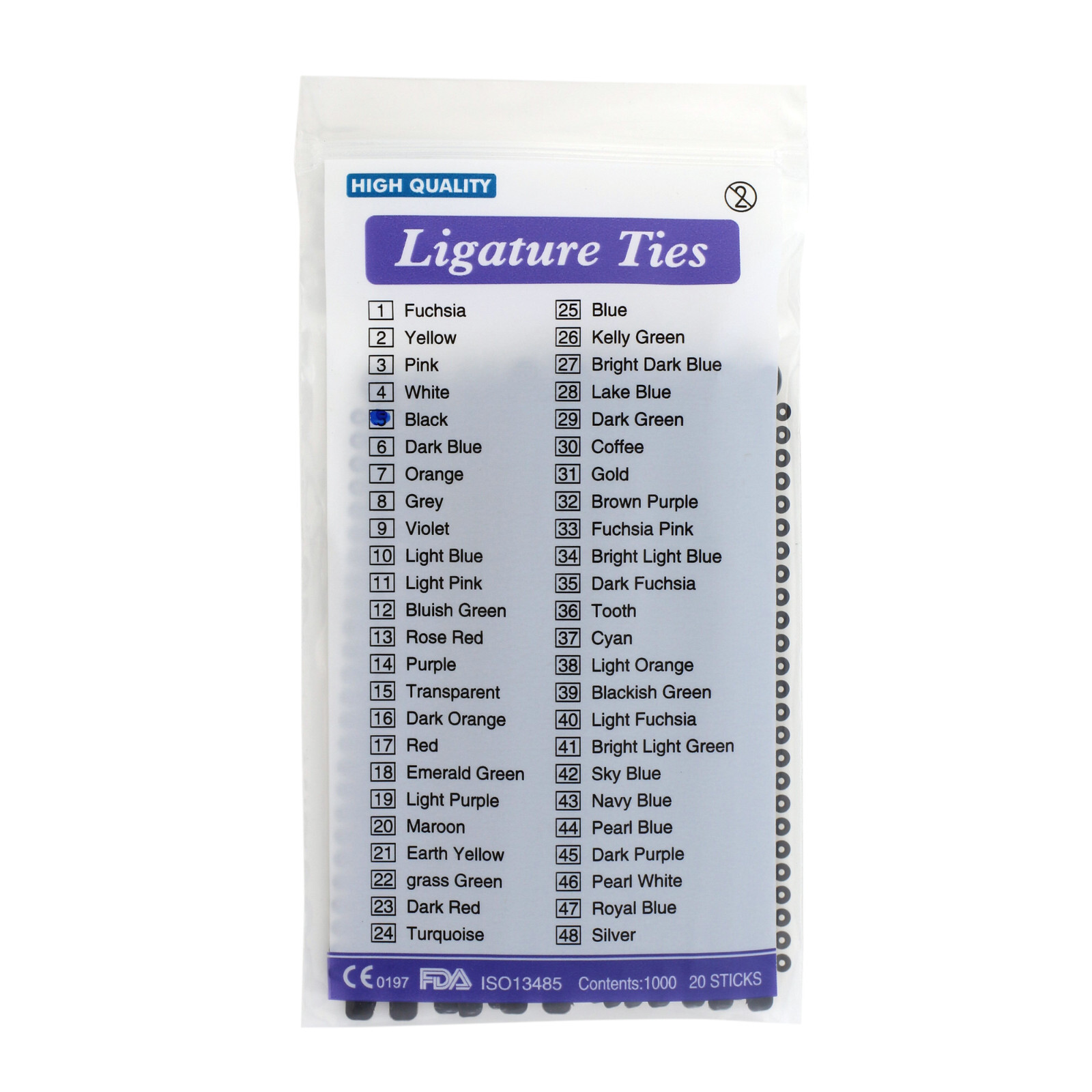 1000pcs Dental Orthodontic Ligature Ties Braces Elastic Rubber Ligas Ortodoncia