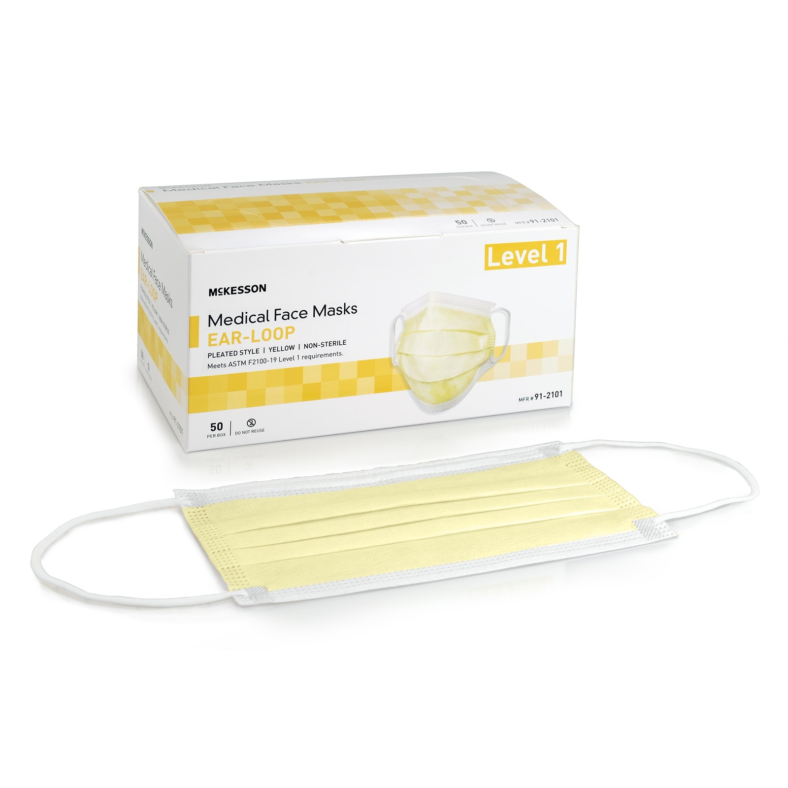 McKesson Procedure Mask Pleated 500 per Case 91-2101