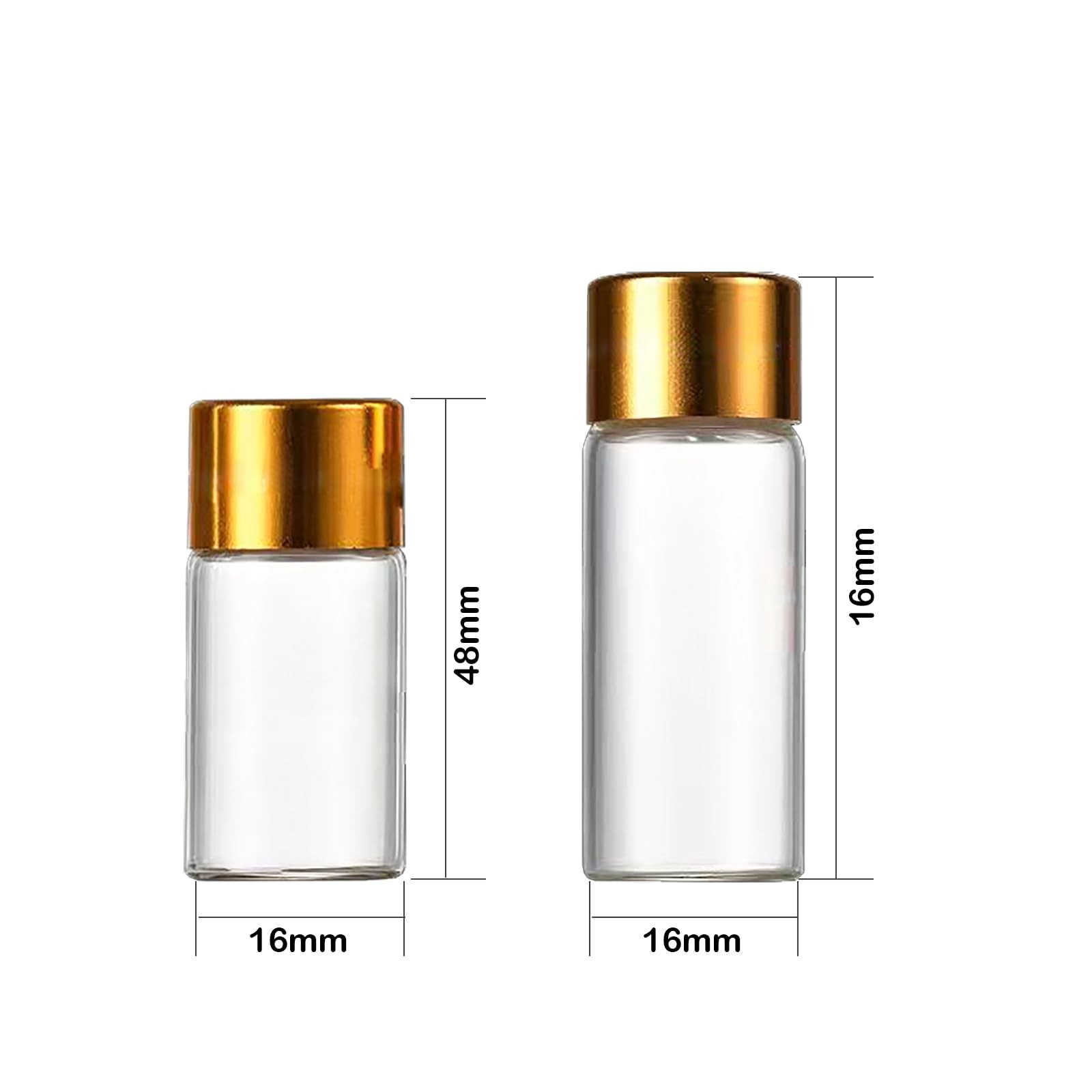 50Pcs 5ml Mini Essential Oil Bottles with Orifice Reducers and Gold Caps,5ml …