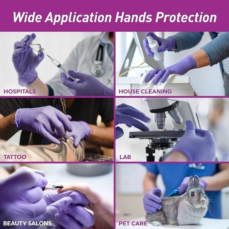Nitrile Disposable Gloves Medium Pack of 100 Medical Tattoo First Responders New
