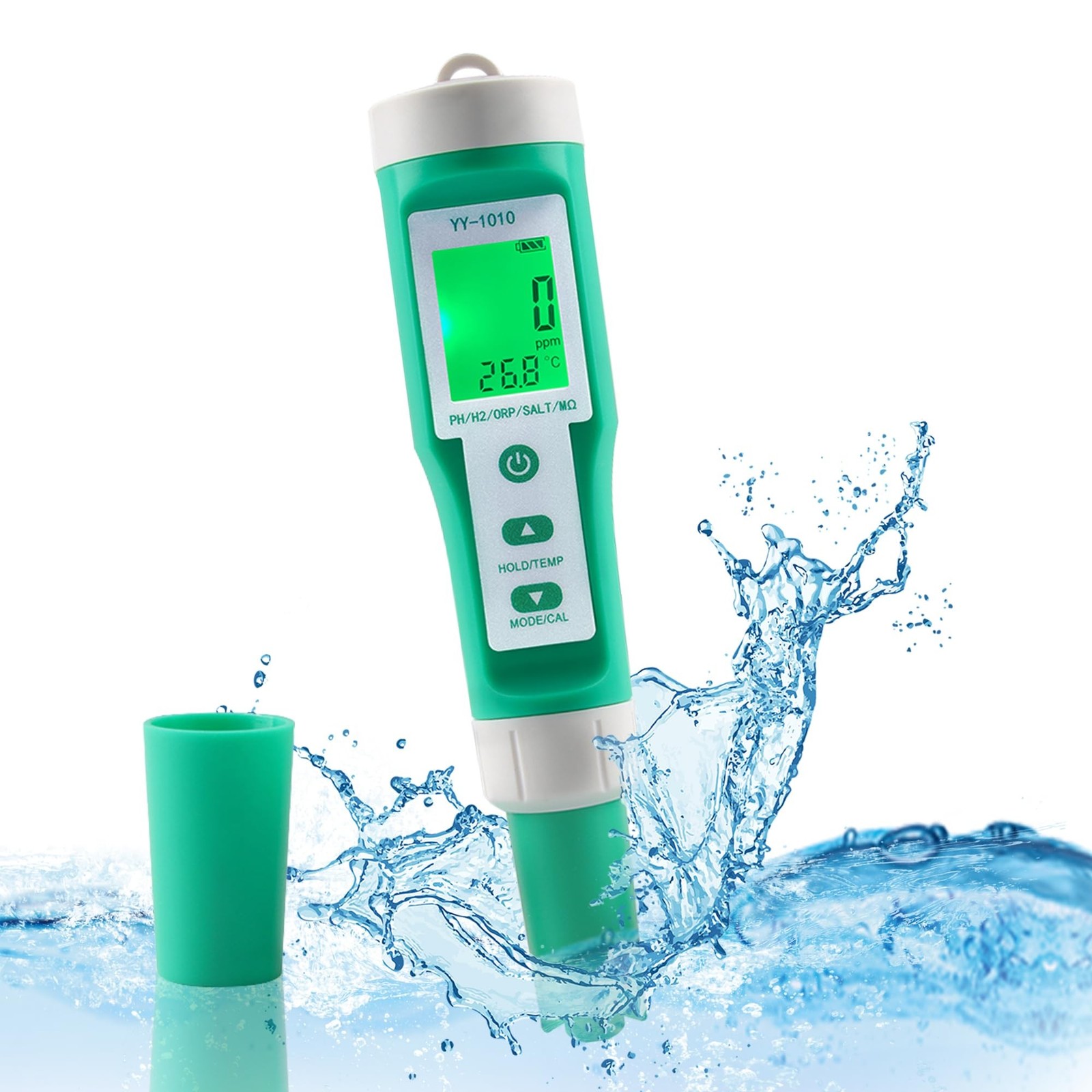 Hydrogen Water Tester 10 in 1 Resistivity/Fertility/H2/pH/TDS/EC/ORP/S.G/Salt…
