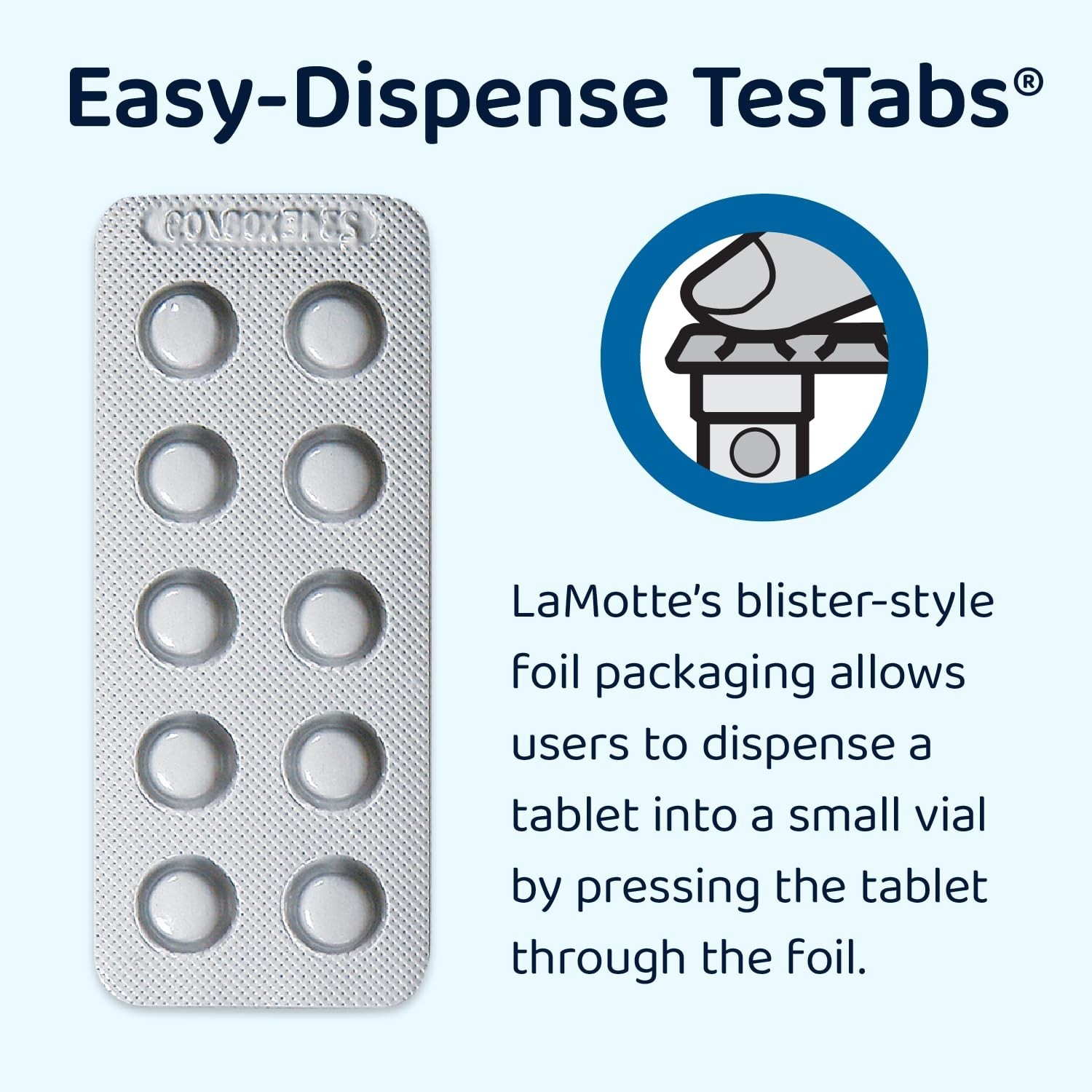 LaMotte 3920A-J Visual Grade TesTabs, Alkalinity, 100 ct.