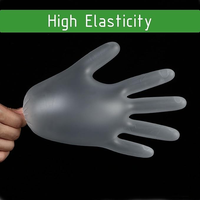Dr.GreenPanda GPVF-02 MEDIUM 100pcs CLEAR VINYL FOOD SAFETY GLOVES KITCHEN PREP