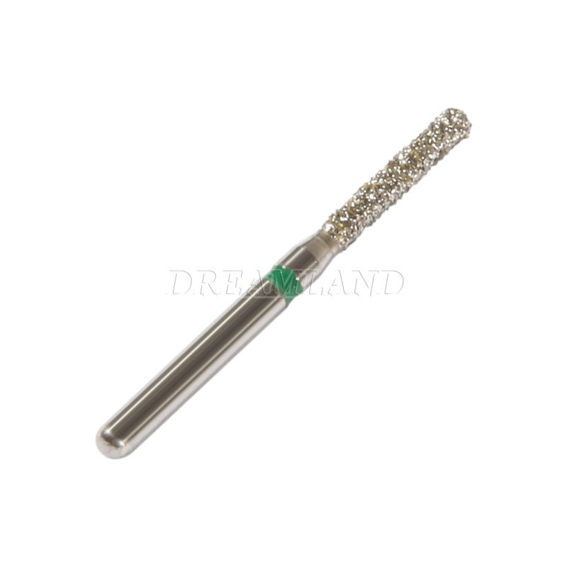 100 PCS SF-12C 837-014C Flat End Cylinder Green Coarse FG Dental Diamond Burs