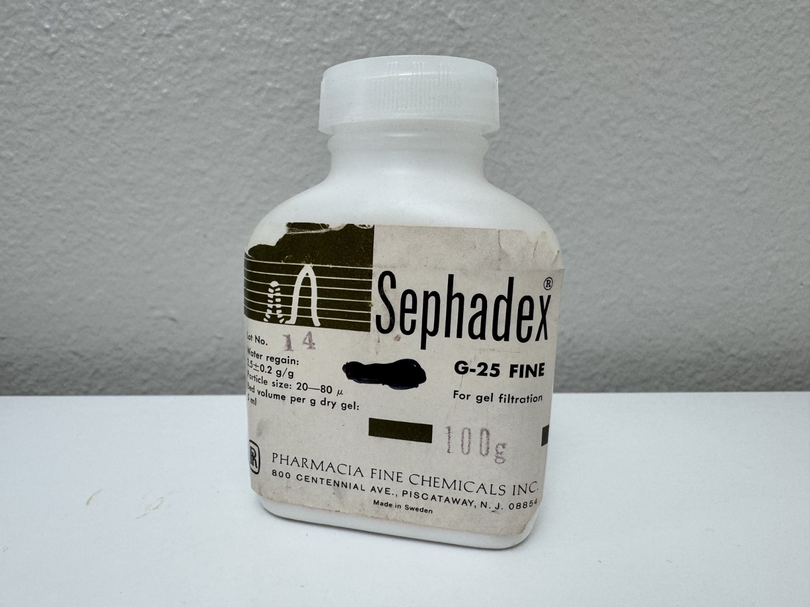 PHARMACIA Sephadex G-25 Fine 20-80 micron particle size 100 grams