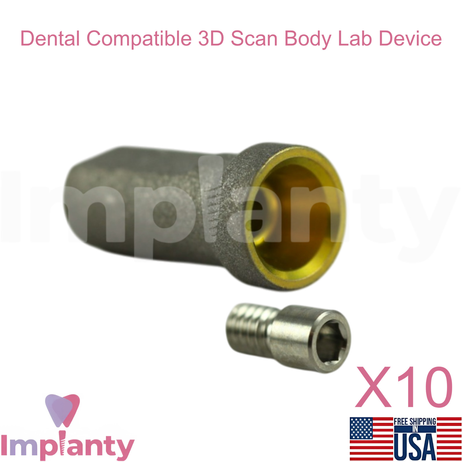 10x SURCAM® Dental Compatible 3D Scan Body Lab 1.72mm Multi Unit CAD/CAM Lab