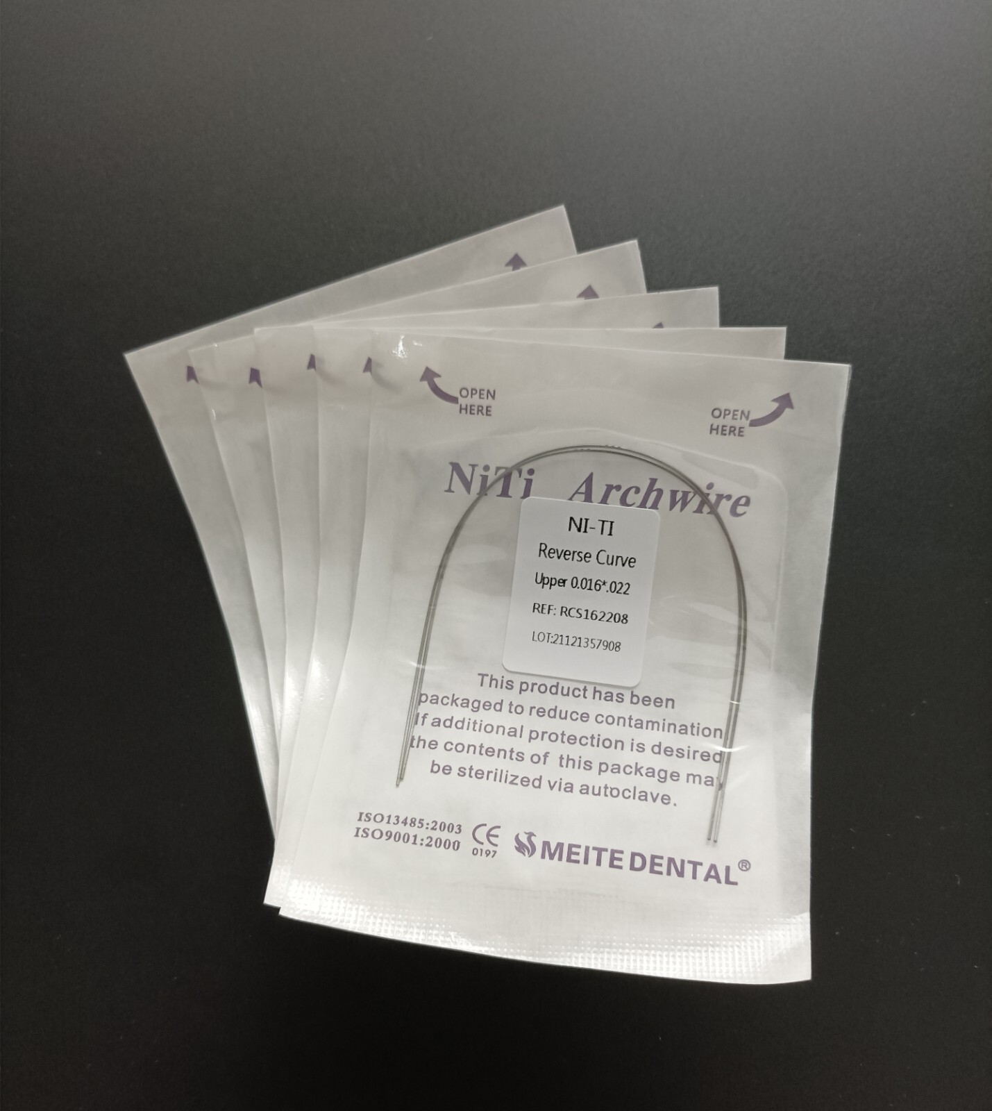 20Pack Dental Orthodontic Reverse Curve Arch Wire Niti Super Elastic Rectangular
