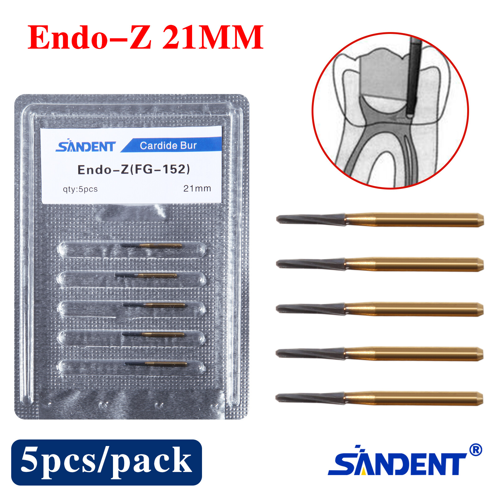5-50Pcs Dental FG Carbide Tungsten Bur Cutters Drill Finishing Surgical Endo-Z