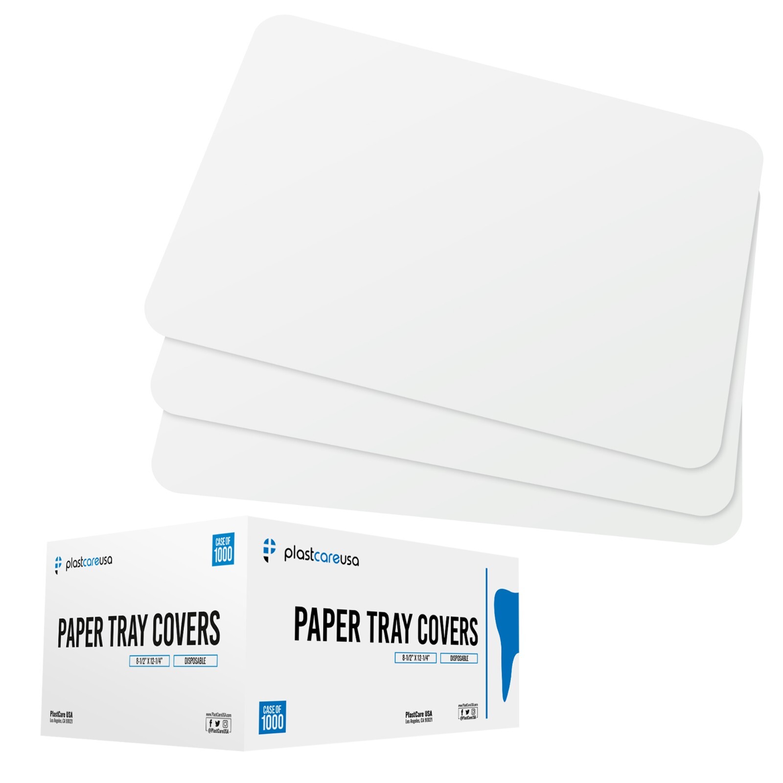 4000 White Paper Dental Tray Covers for Size «B» Trays 8.25 «x 12.25», Tattoo