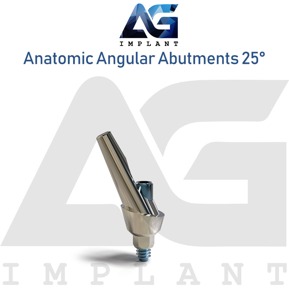 Anatomic Angular Abutment 25° Aesthetic Titanium Dental Int Hex 2.42mm