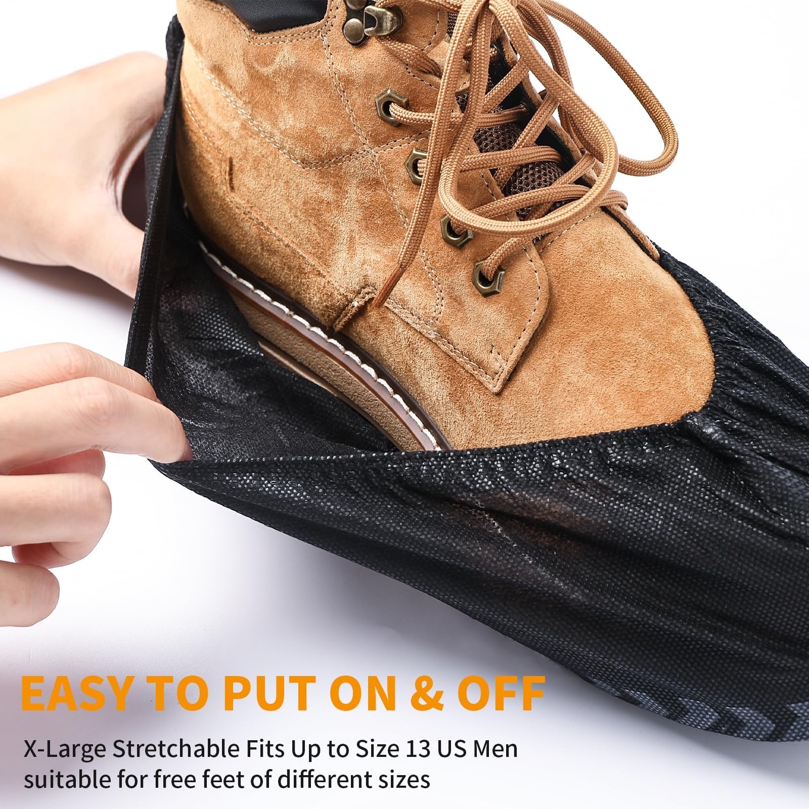 Disposable Shoe Covers 200 Pack – Durable Non-Slip Water Resistant Boot Covers,
