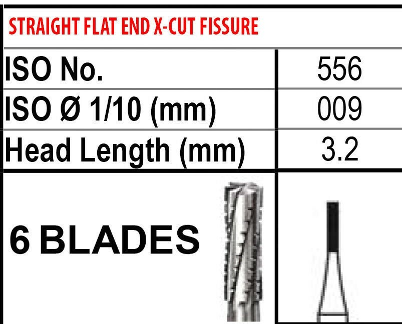 Beavers FGSS556 Carbide Burs Friction Grip Bur Short Shank Made in Canada 100-10