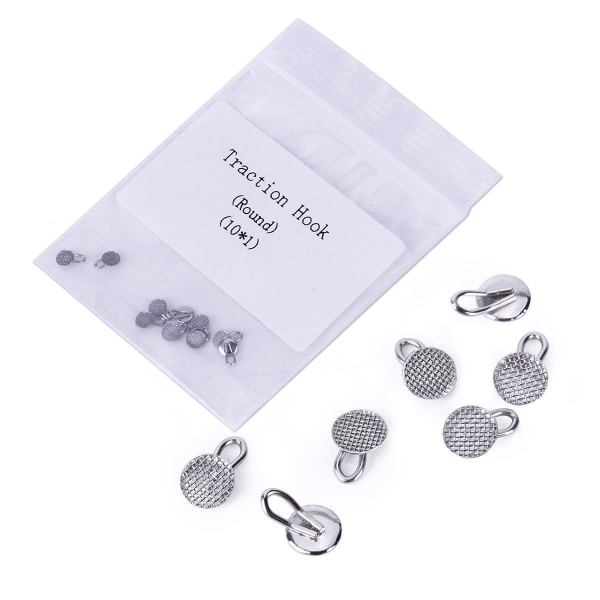 Dental Orthodontic Lingual Buttons Bondable MIM Traction Hook Round 10 Pcs/bag