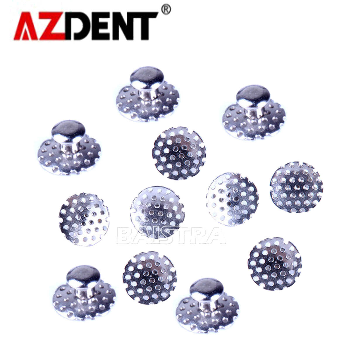 AZDENT Dental Orthodontic TOMY Round Perforated Hollow Lingual Buttons w/ Holes