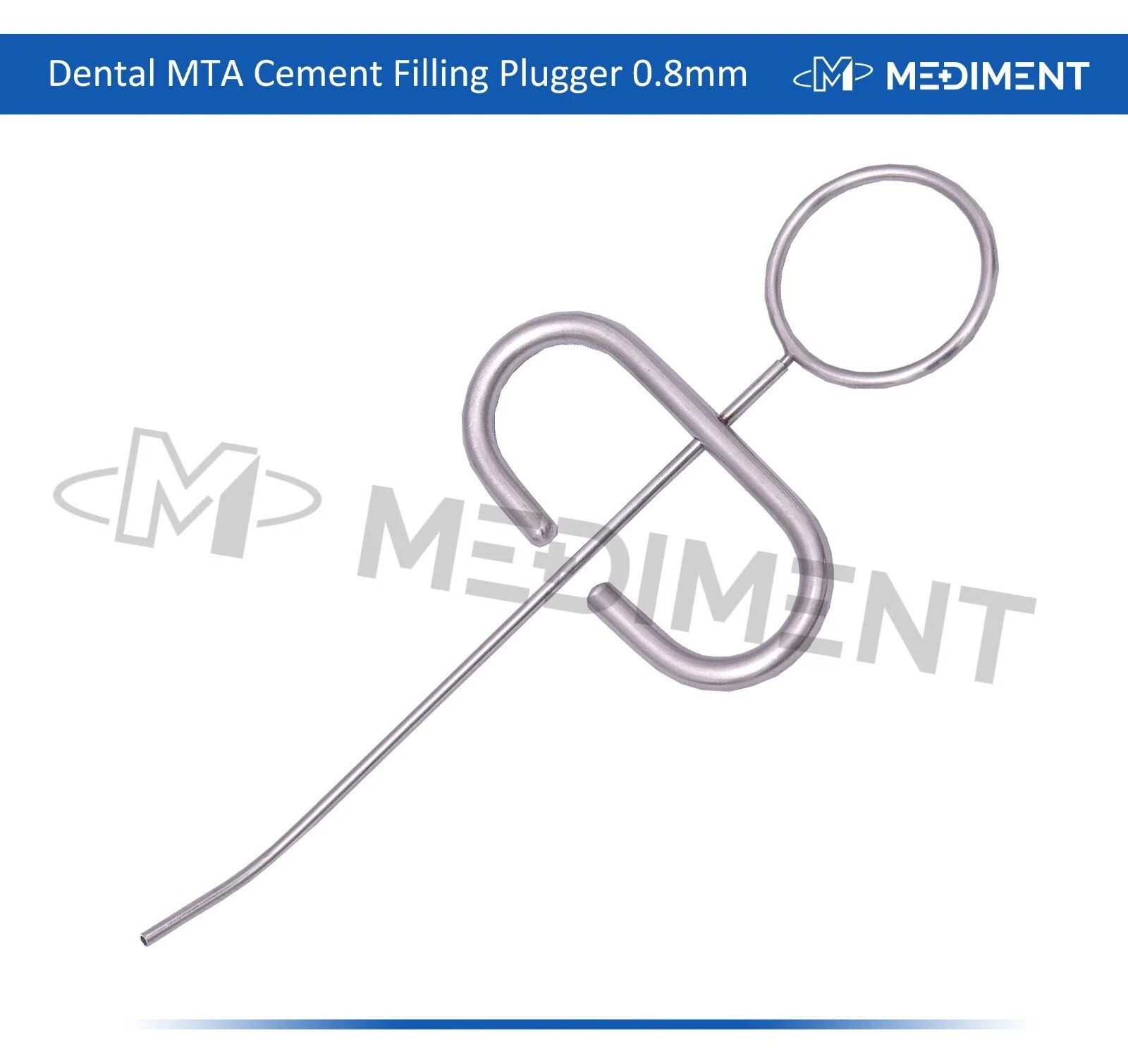 2 Pcs Endodontic MTA Cement Filling Plugger Applicator Root Canal 0.8MM Curved