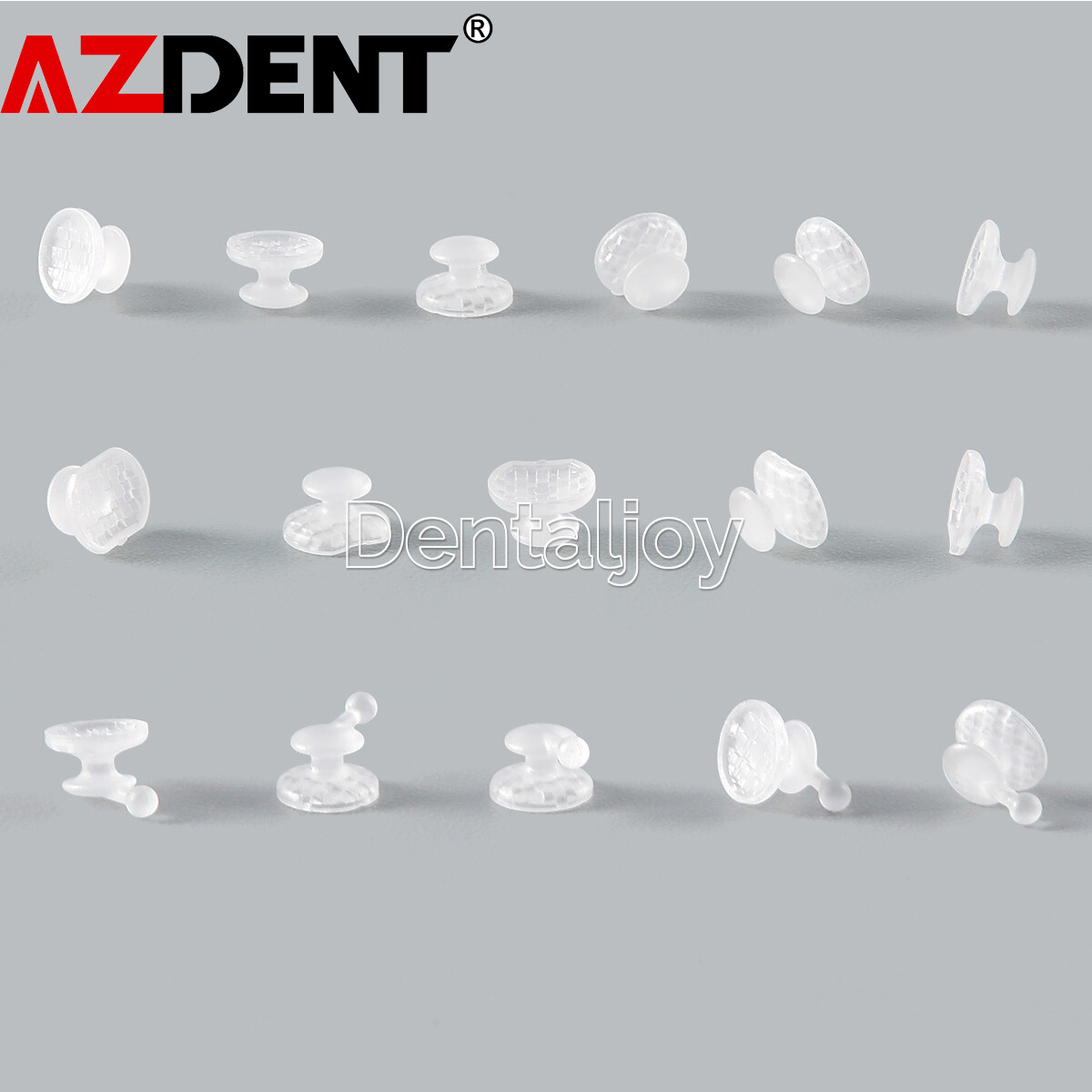 10/pack Dental Orthodontic Ceramic Clear Lingual Button Bondable Round Composite