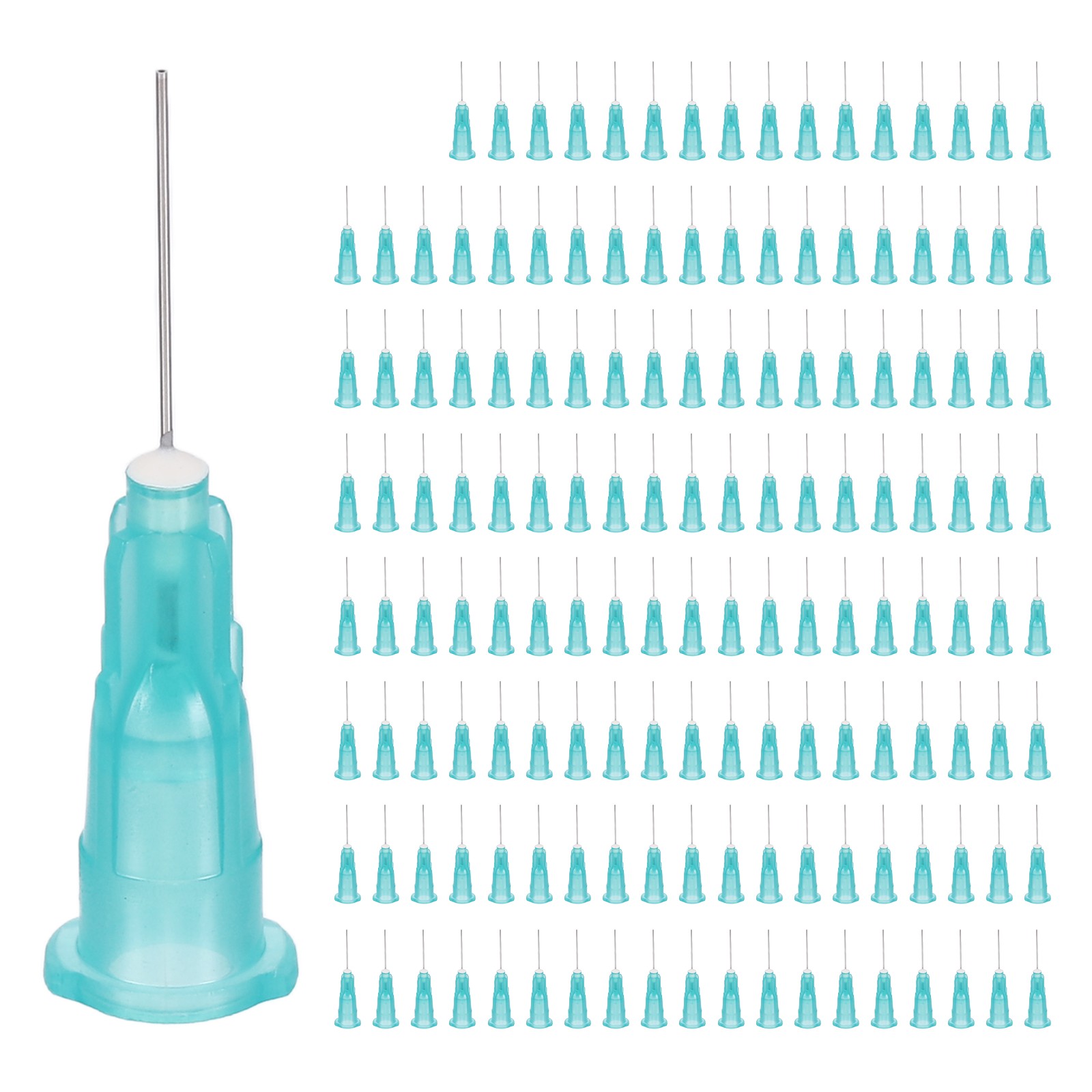 200 Pcs 0.5″ 28G Blunt Tip Dispensing Needles Liquid Dispenser, Sky Blue
