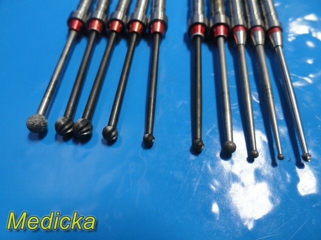 Conmed Linvatec Surgical Osteon Assorted NEURO BURS W/ Bur Rack (1.5-5mm) ~23720