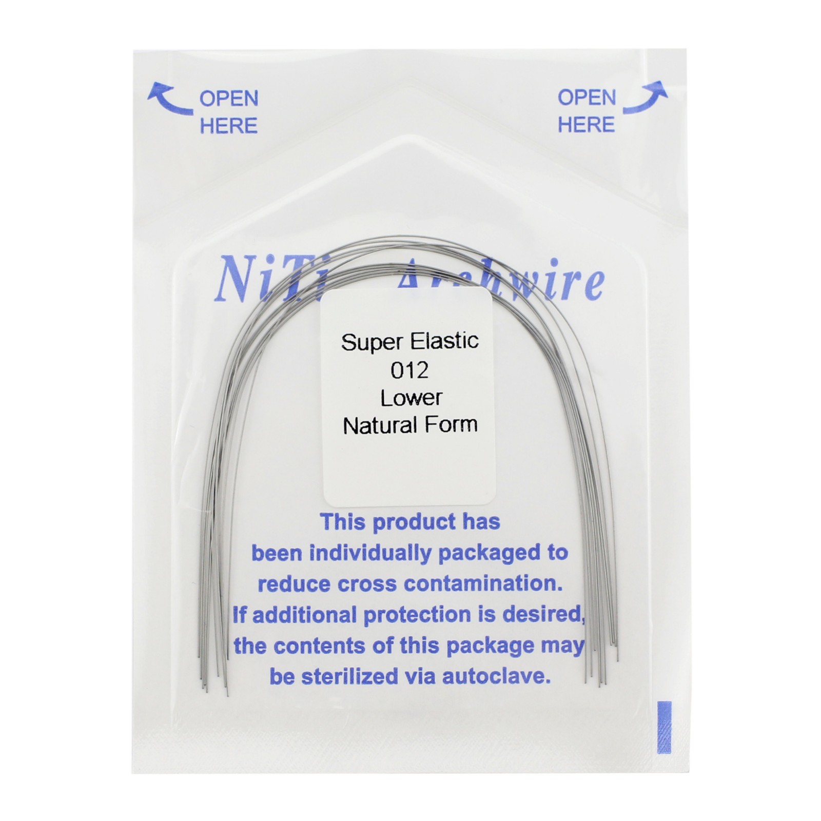 Arcos de Dental Ortodoncia Archwire Super Elastic Wire Natural Form Round 100PC