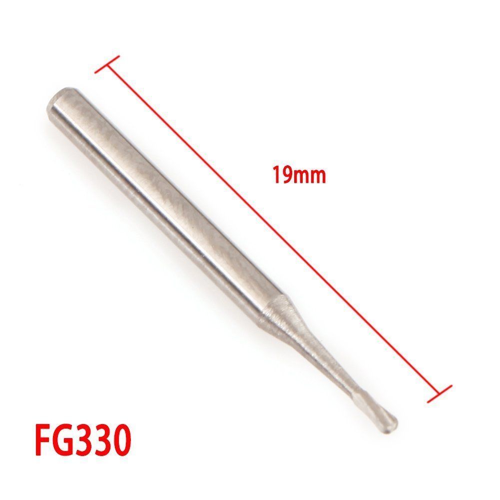 100x Dental Carbide Burs Tungsten Steel Bur FG 330 Pear High Speed POPDENT