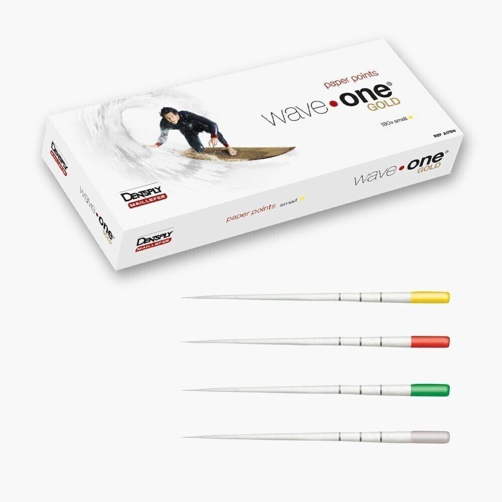 Dentsply Sirona WaveOne Gold Absorbent Paper Points Dental Endodontic 180 PCS