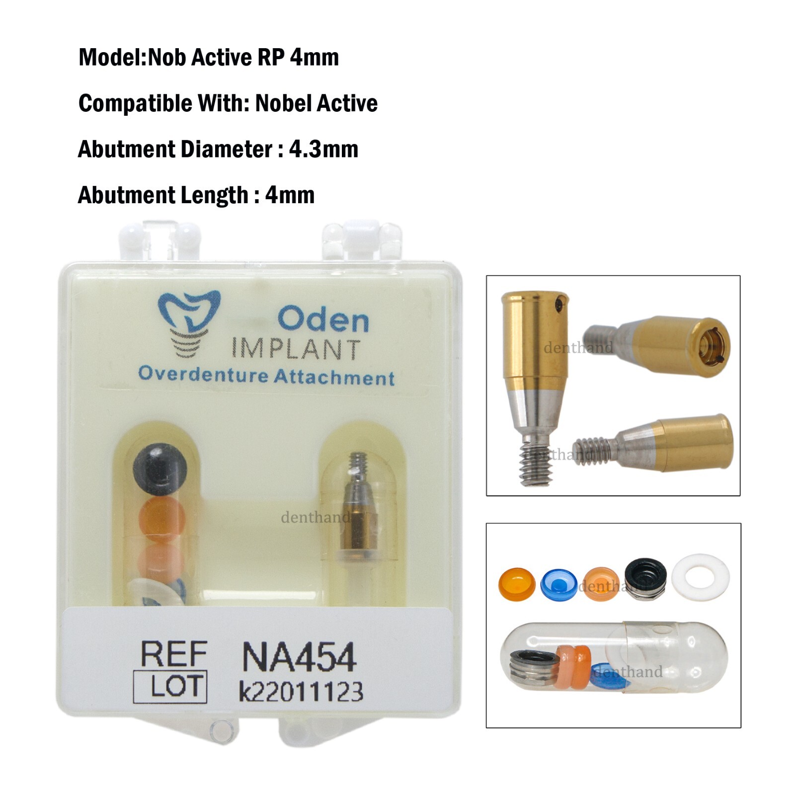 Dental Nobel Biocare Active Locator Abutment NP/RP Conical Titanium 1-5mm Height