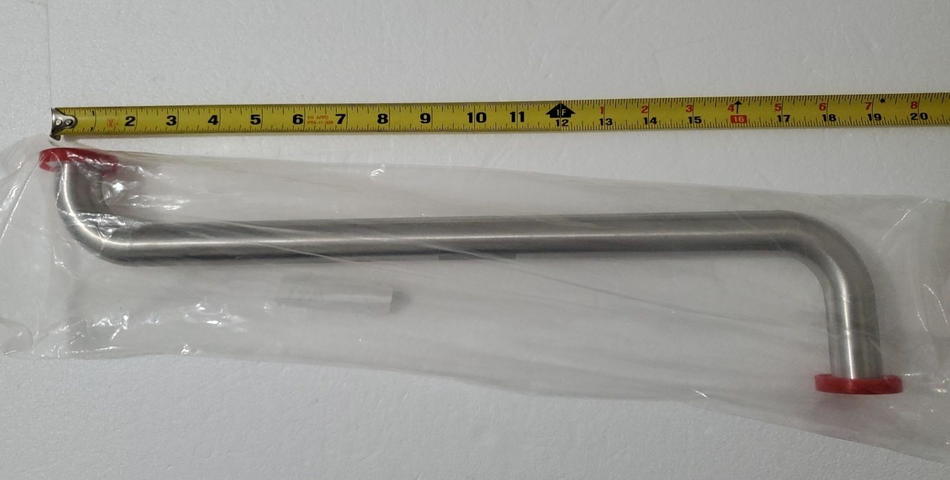 KF25 NW25 Nipple «S» Curve ~19″ Long Overall – Vacuum Fitting Stainless Tube
