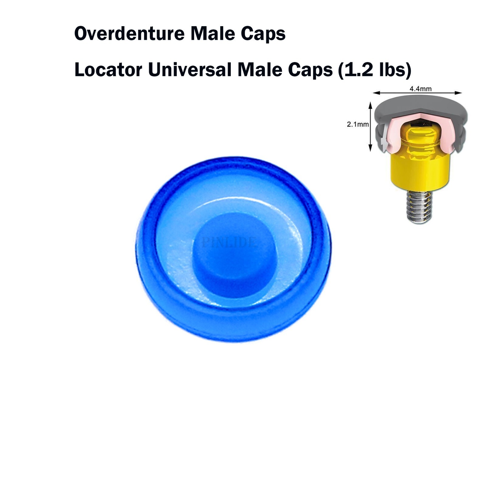 US Universal Dental Retention Male Caps 0.8lb 1.2lb 2.4lb Metal Housing