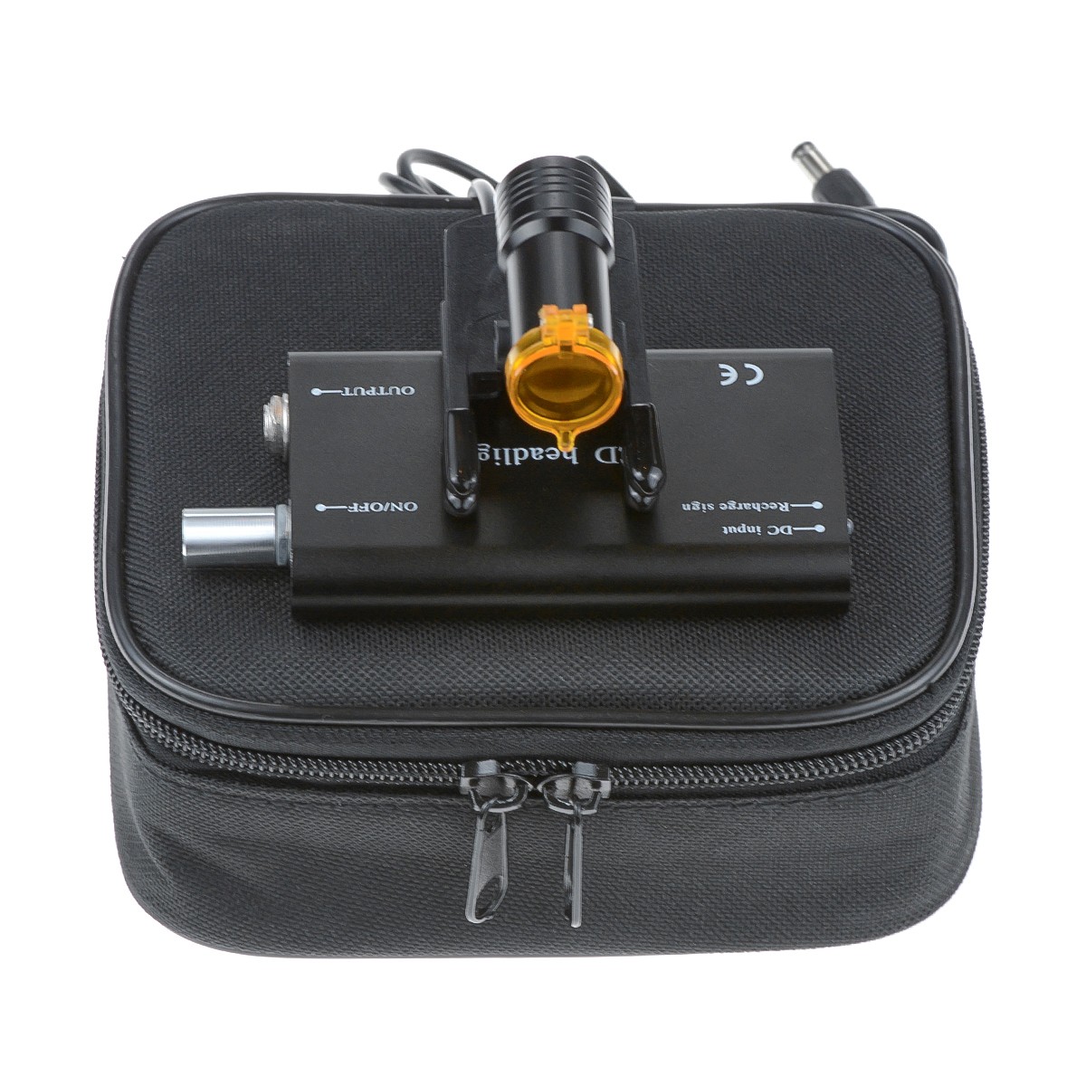 5W Dental Plastic Clip LED Headlight High Power Lamp+ Light Shield DY-007 Black