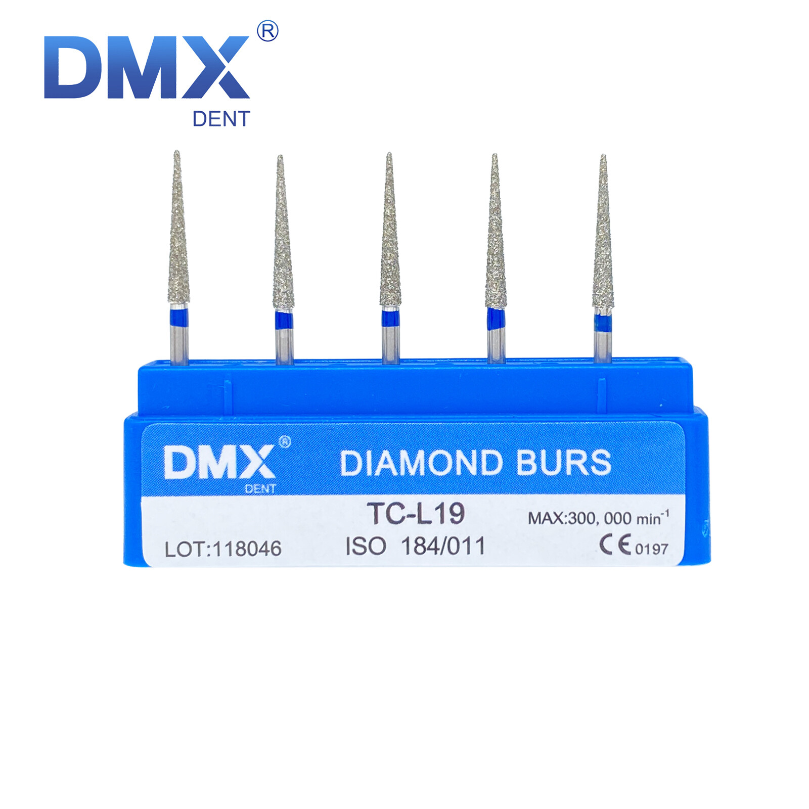 50Pcs/10Box Dental Diamond Burs for High Speed Handpiece Medium FG 1.6mm